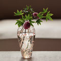 Patterned Glass Teardrop Vase