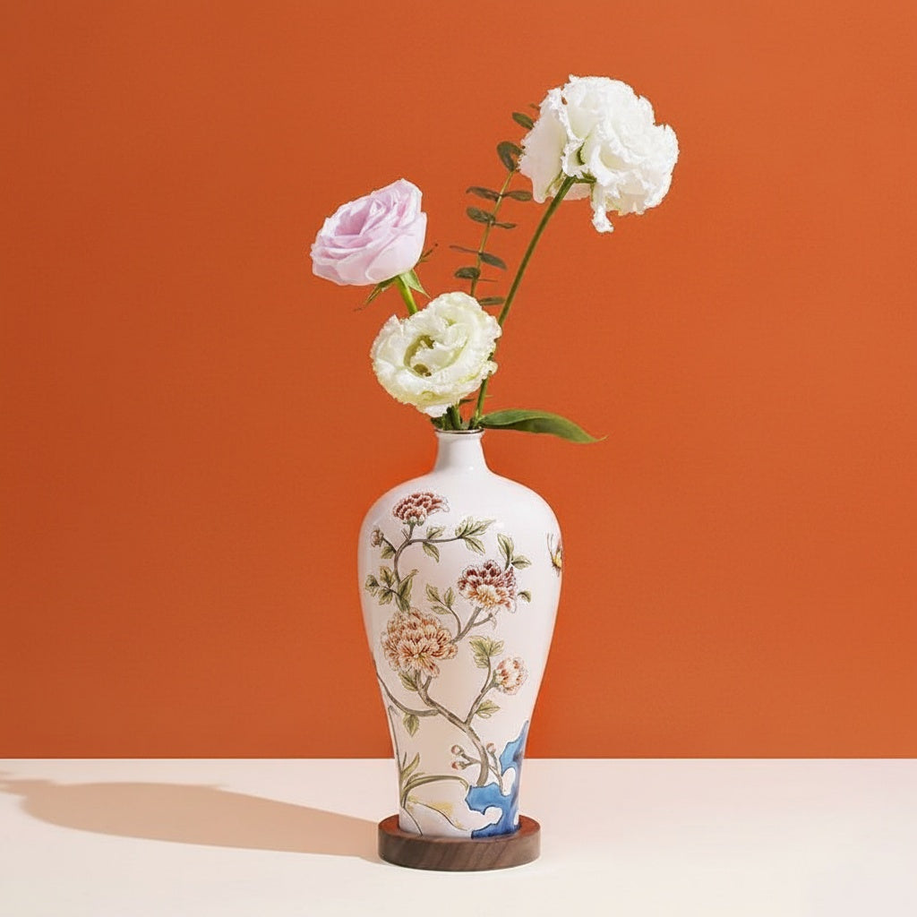 Patterned Porcelain Baluster Vase