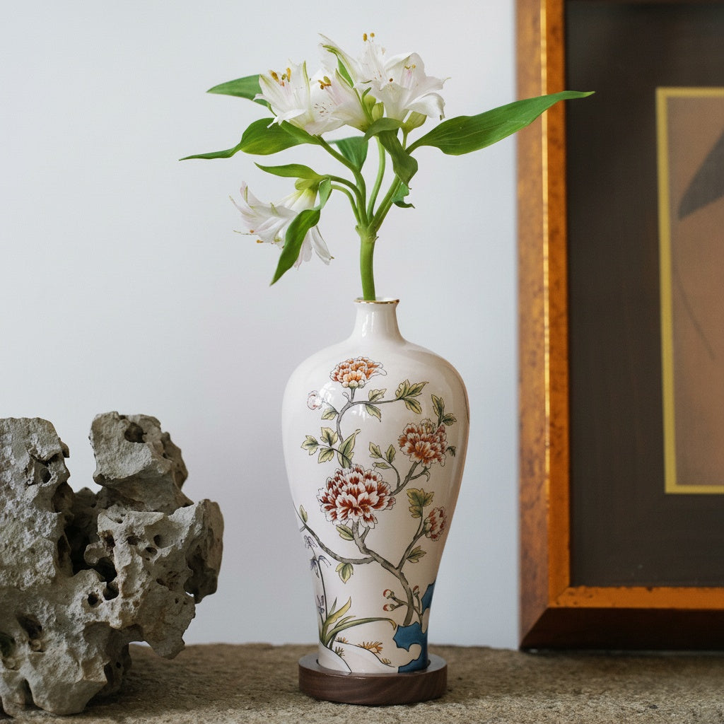 Patterned Porcelain Baluster Vase