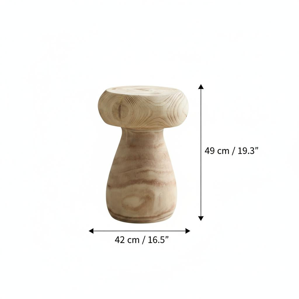 Large mushroom stool dimensions diagram