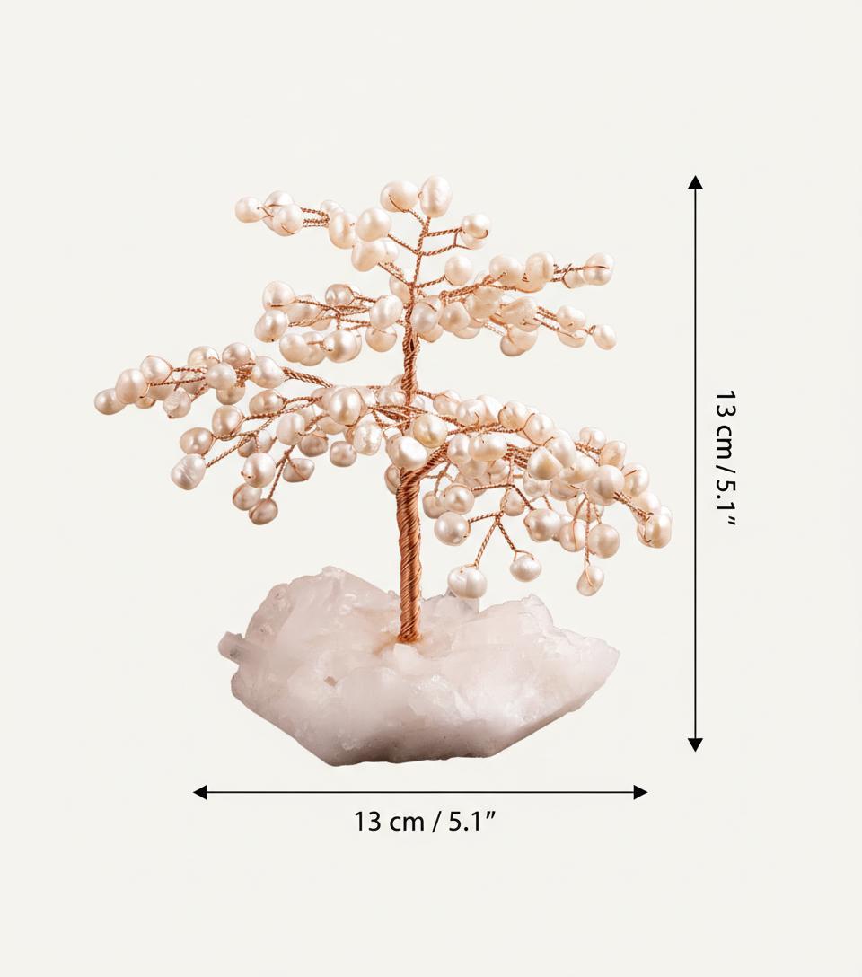 Large pearl tree sculpture with dimensions