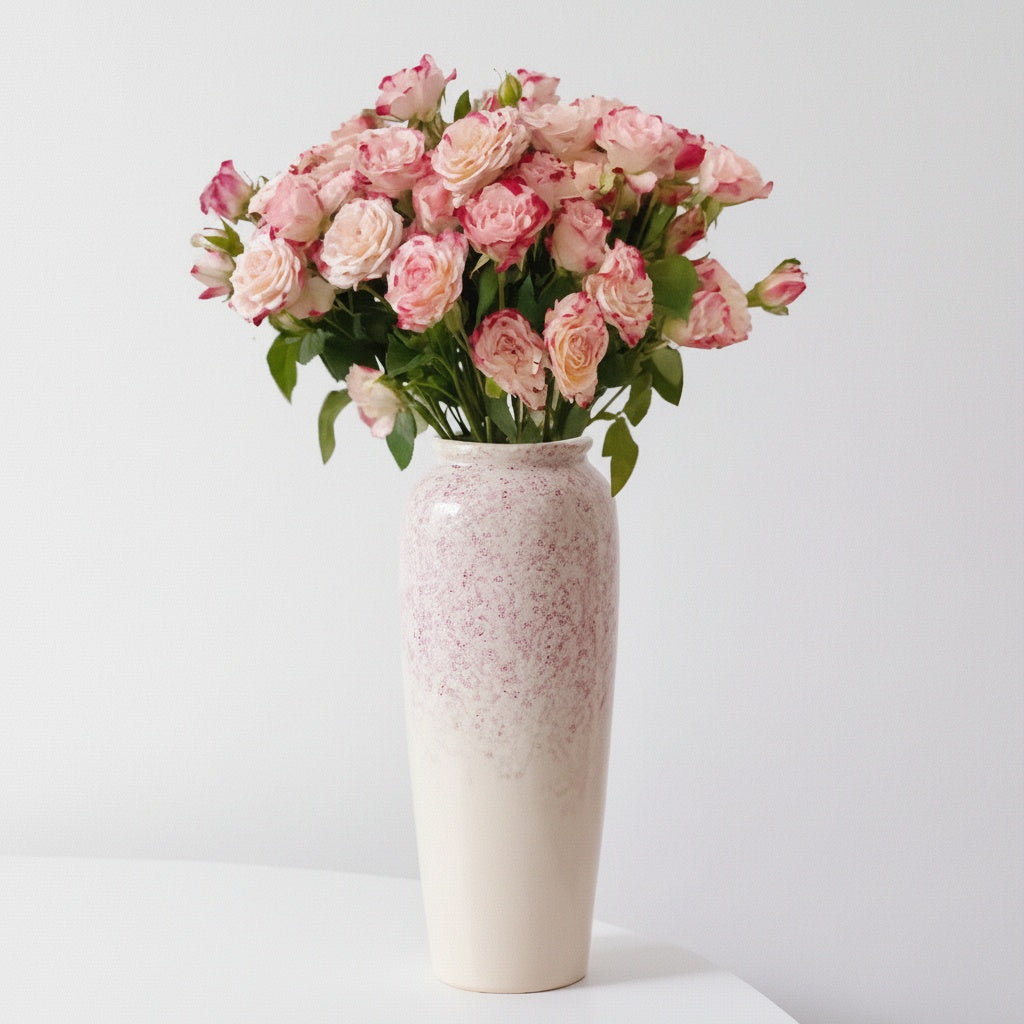 Pink Ceramic Tall Vase