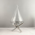 Polished Steel And Glass Conical Display Cloche