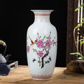 Porcelain Baluster Floral And Bird Vase
