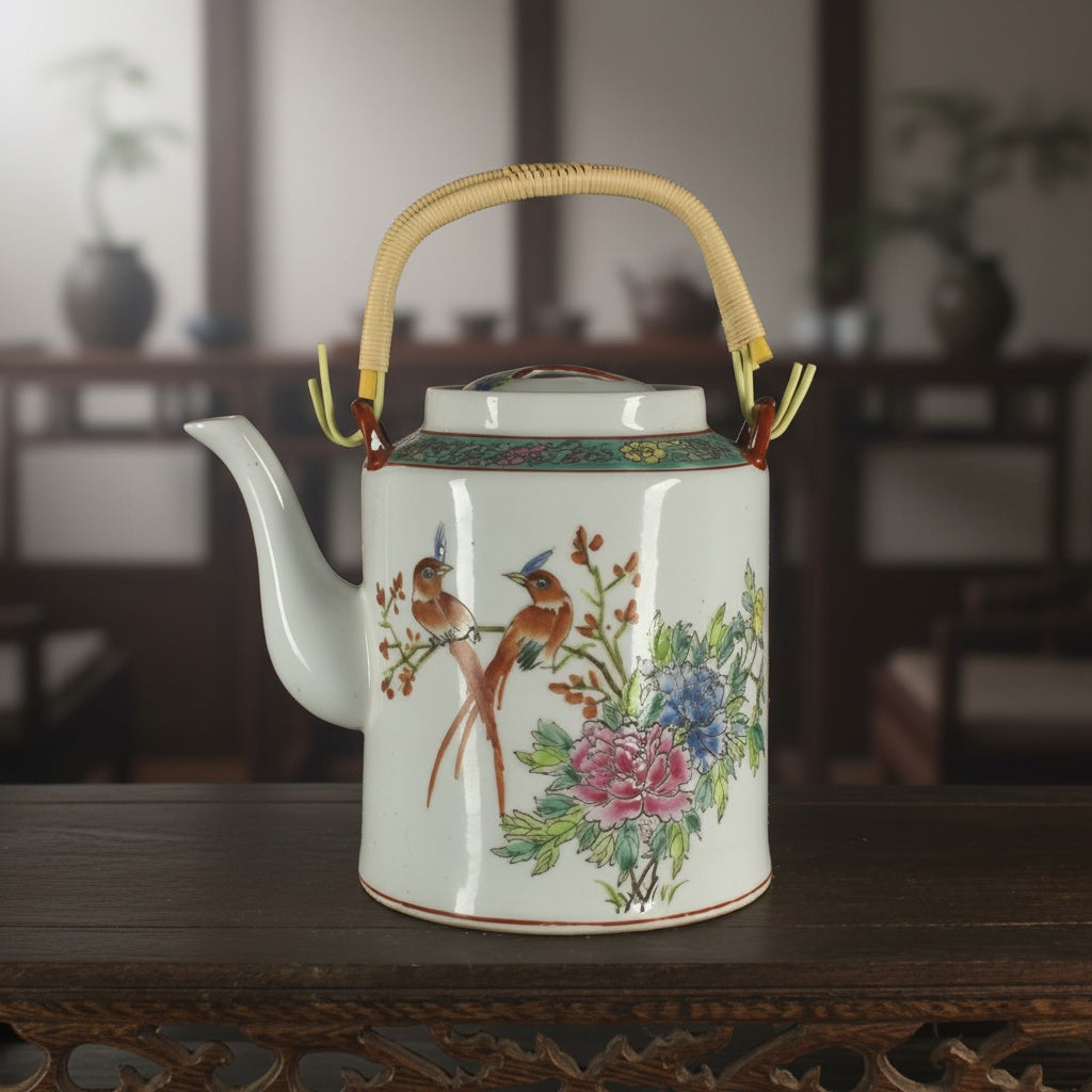 Porcelain Cylindrical Teapot