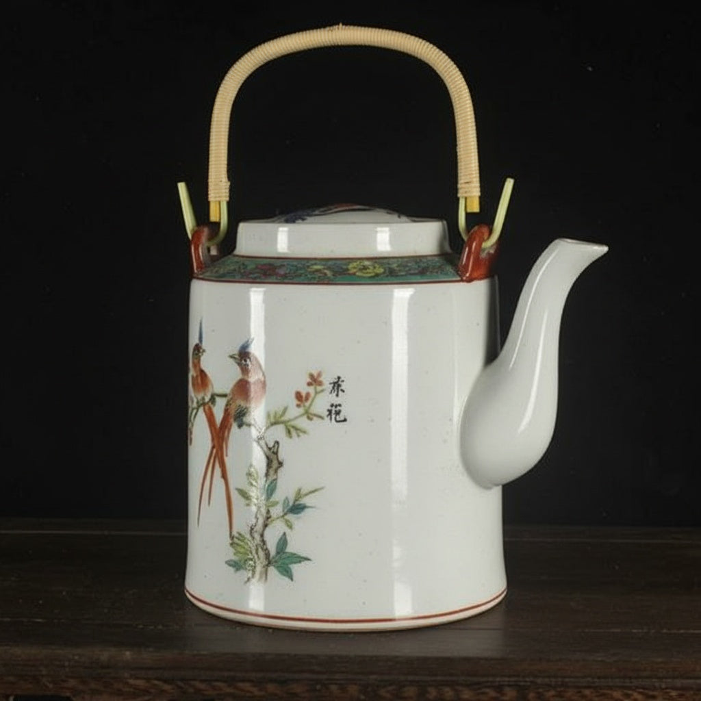 Porcelain Cylindrical Teapot
