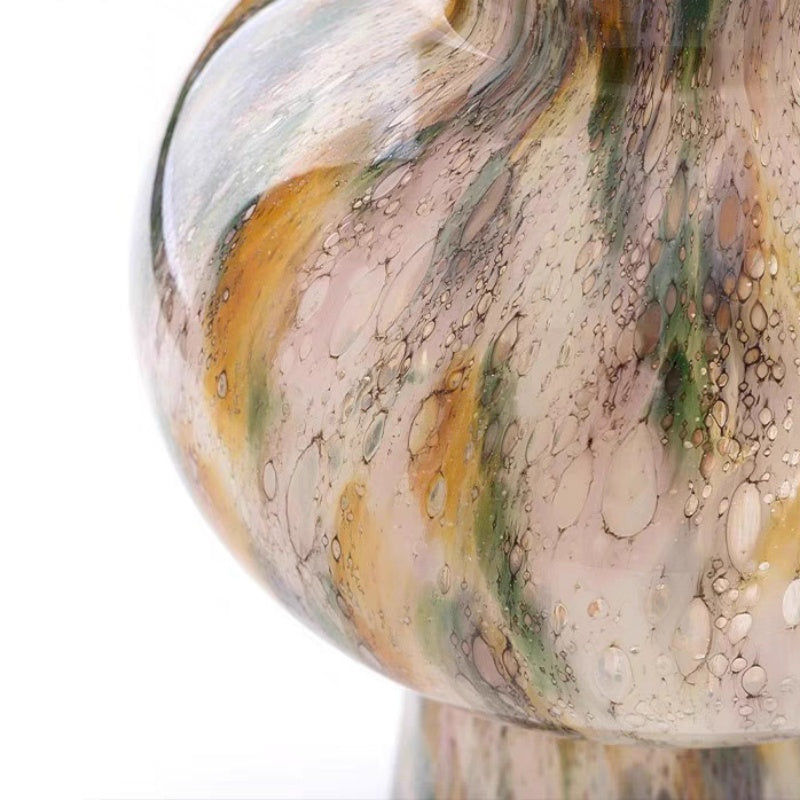 Close up texture detail of the multicolored glass