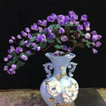 Purple Crystal Gemstone Tree & Floral Ceramic Vase