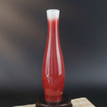 Red And White Glazed Porcelain Slender Vase