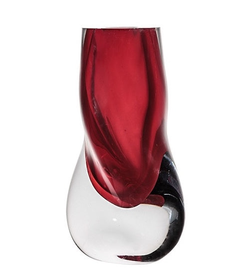 Medium glass vase dimension diagram showing 28cm height