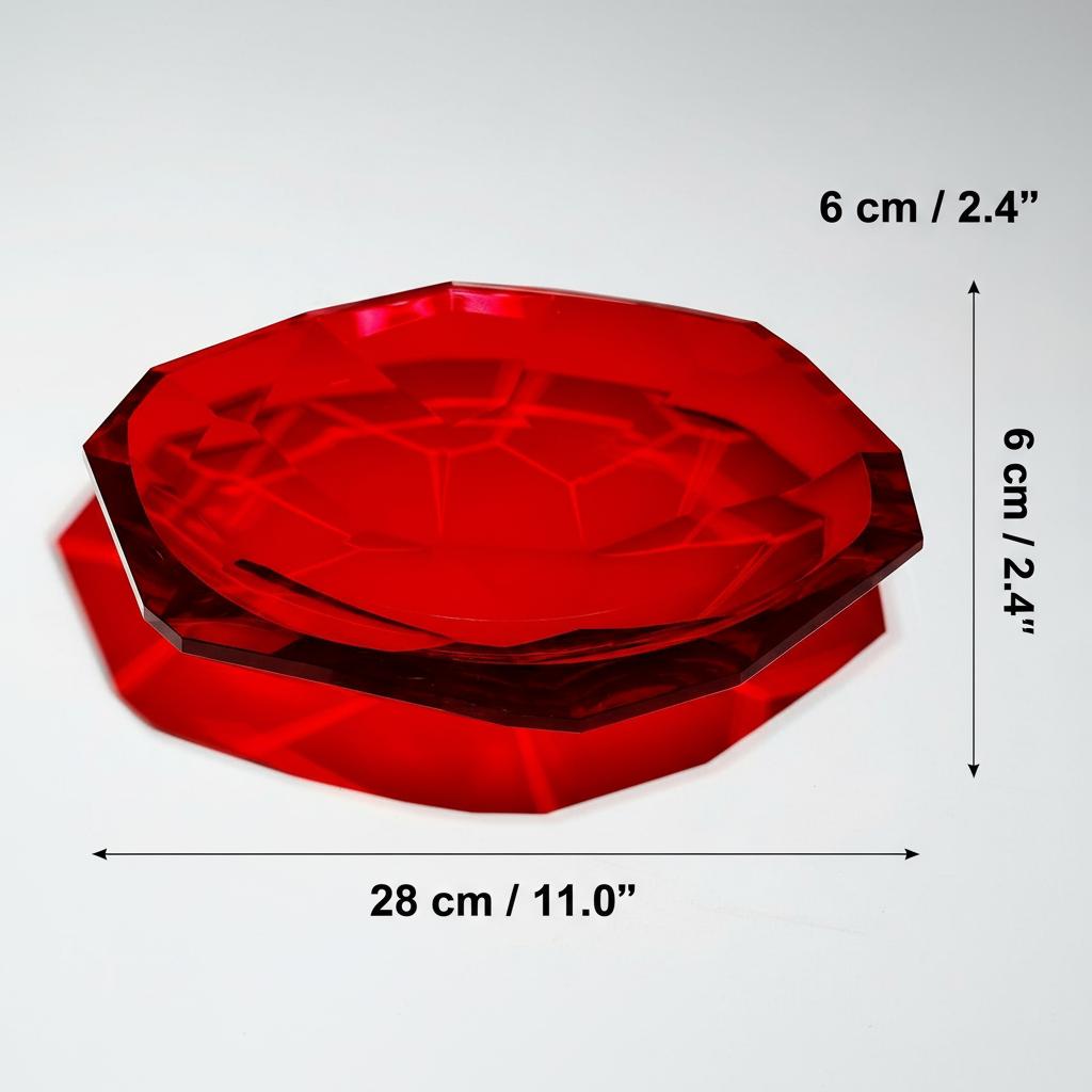 Close up angled view of crystal facets