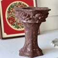 Red Marble Pedestal Decorative Vase