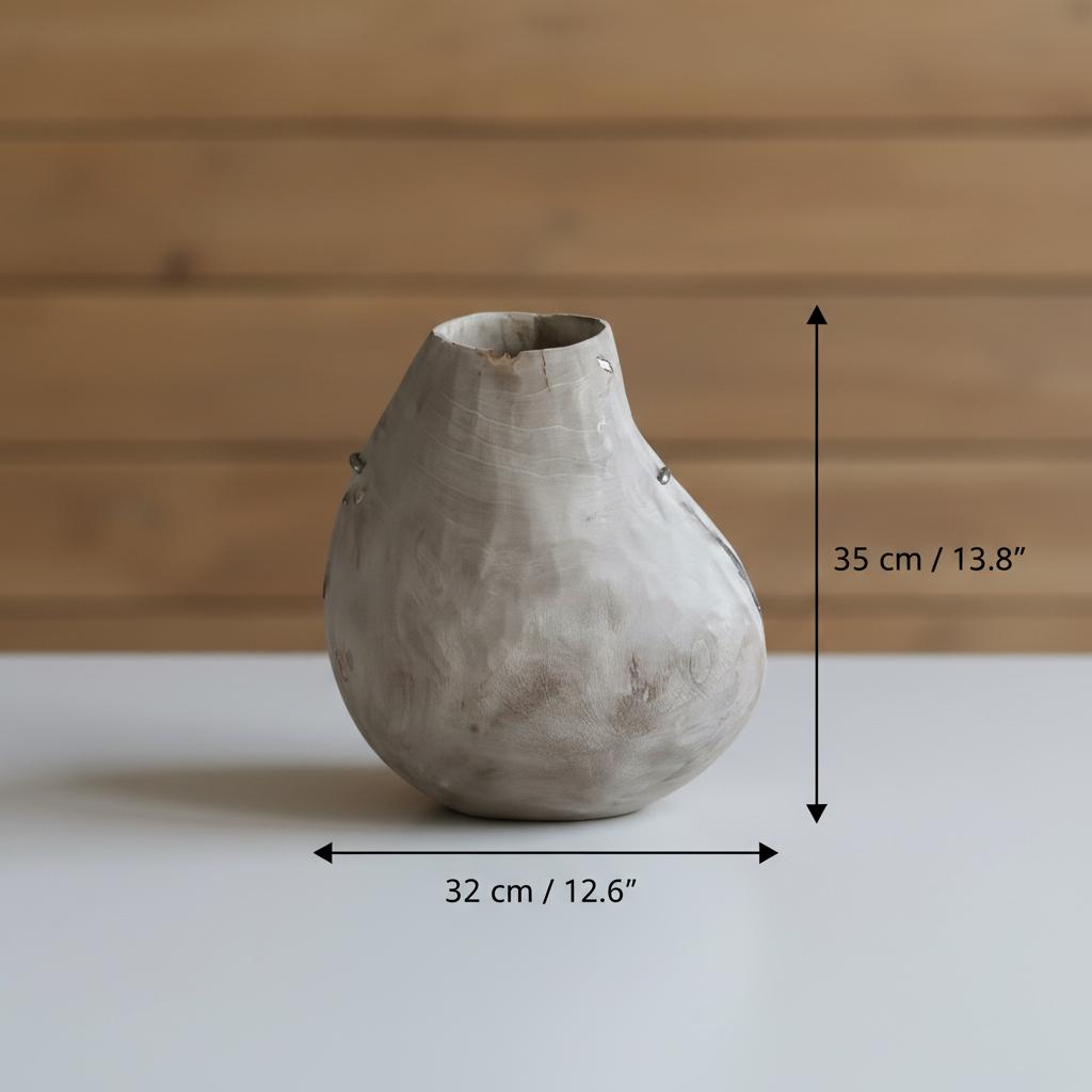 Short style wooden vase dimensions