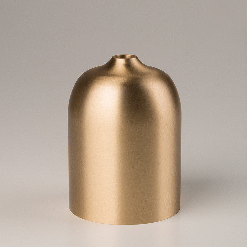 Satin copper minimalist bud vase dome shape product shot