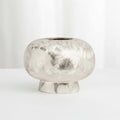 Silver Crystalline Rounded Decorative Vase