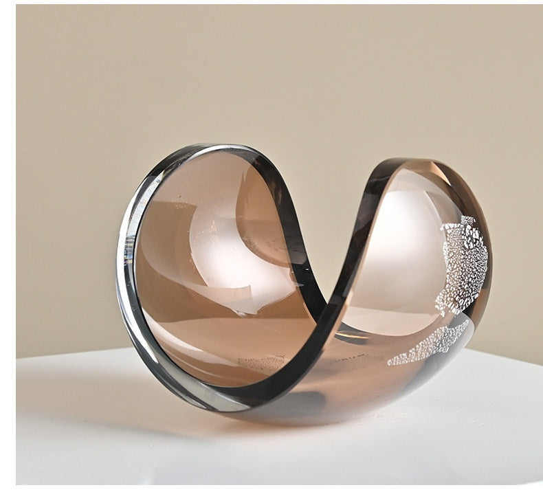 Detail of light refraction through smoked glass