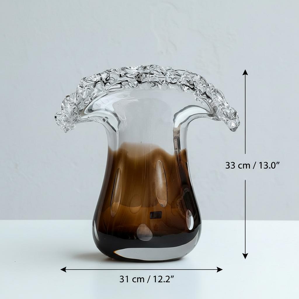 Dimensions of large art glass vase