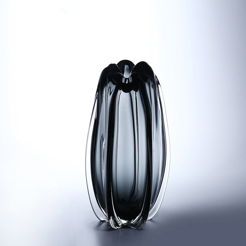 Medium glass vase dimensions 23cm height