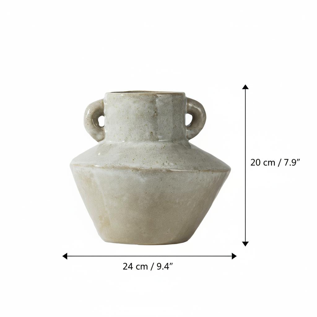 Dimensions diagram of the ceramic vase