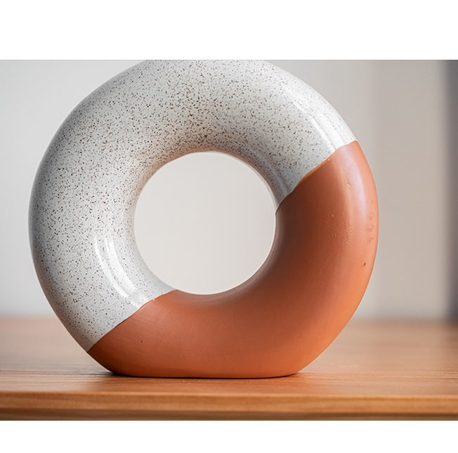 Close up detail of unglazed terracotta base