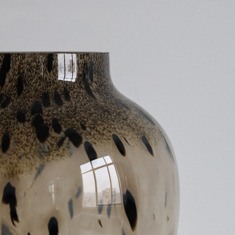 Close up detail of brown glass texture