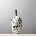 Splatter Pattern Ceramic Oval Vase