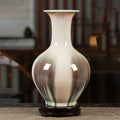 Streaked Glaze Porcelain Bulbous Vase