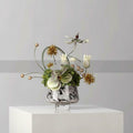 Swirled Glass Faux Floral Centerpiece