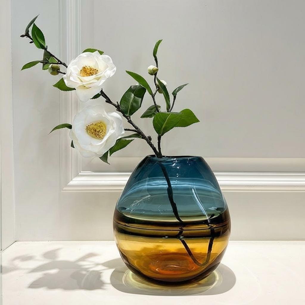 Medium round vase with dimensions