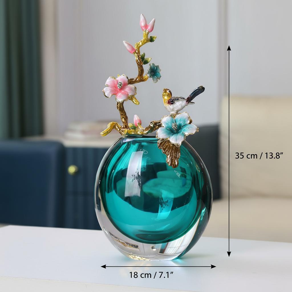 Large vase dimensions showing 35cm height