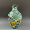 Teal Glazed Porcelain Baluster Vase