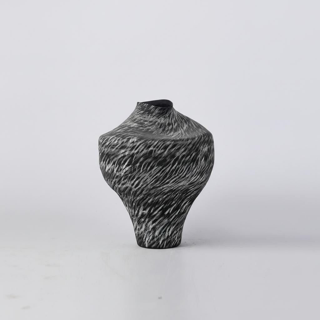 Medium black ceramic vase dimensions 38cm height