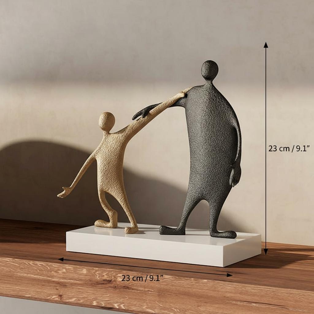 Dimensions of abstract metal figure sculpture