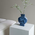 Textured Blue Sculptural Vase