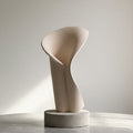 Textured ceramic abstract calla lily sculpture side profile