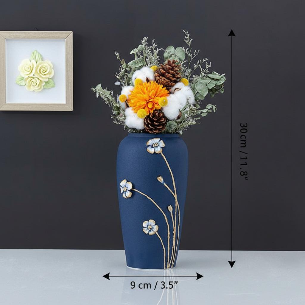 Ceramic vase dimensions showing 30cm height
