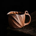 Textured Ceramic Leaf Motif Pitcher