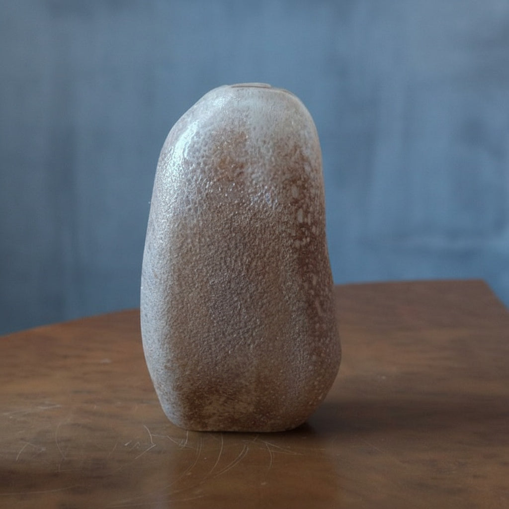 Textured Ceramic Organic Pebble Vase