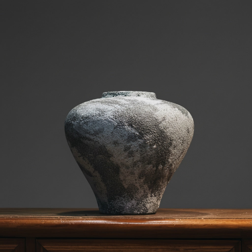 Textured Ceramic Tapered Vase