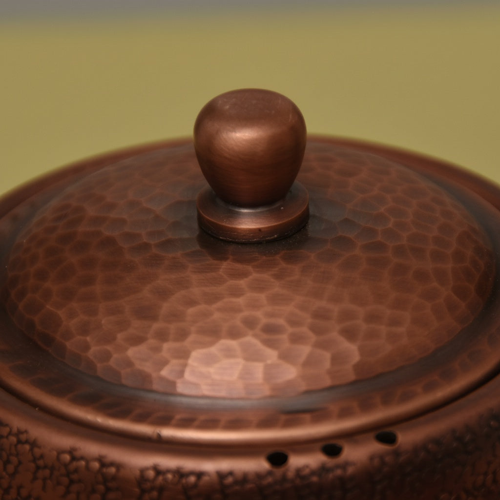 Textured Copper Round Teapot