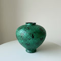 Textured Emerald Round Vase