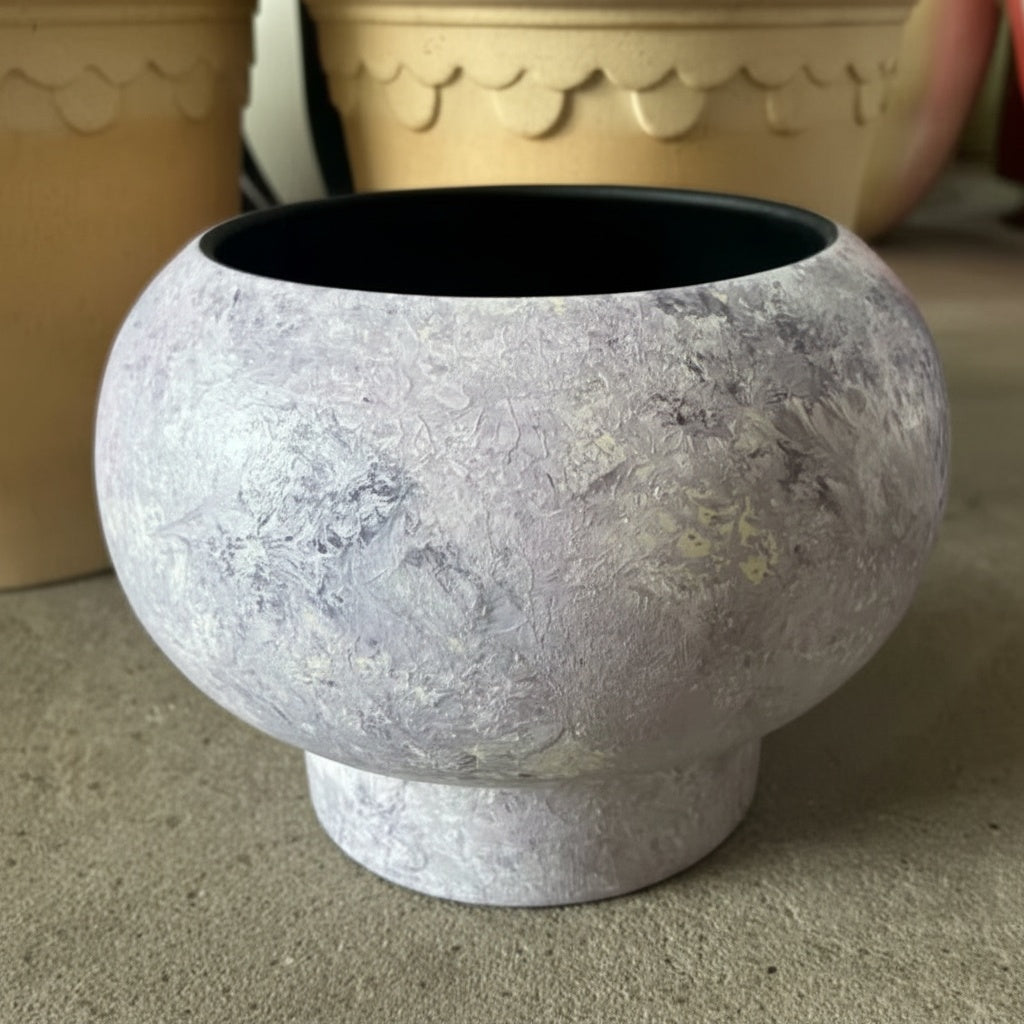 Textured Finish Pedestal Decorative Bowl