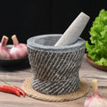 Textured Granite Mortar And Pestle