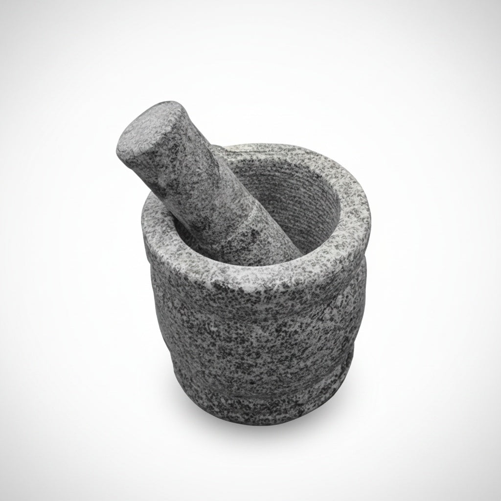 Textured Granite Mortar And Pestle