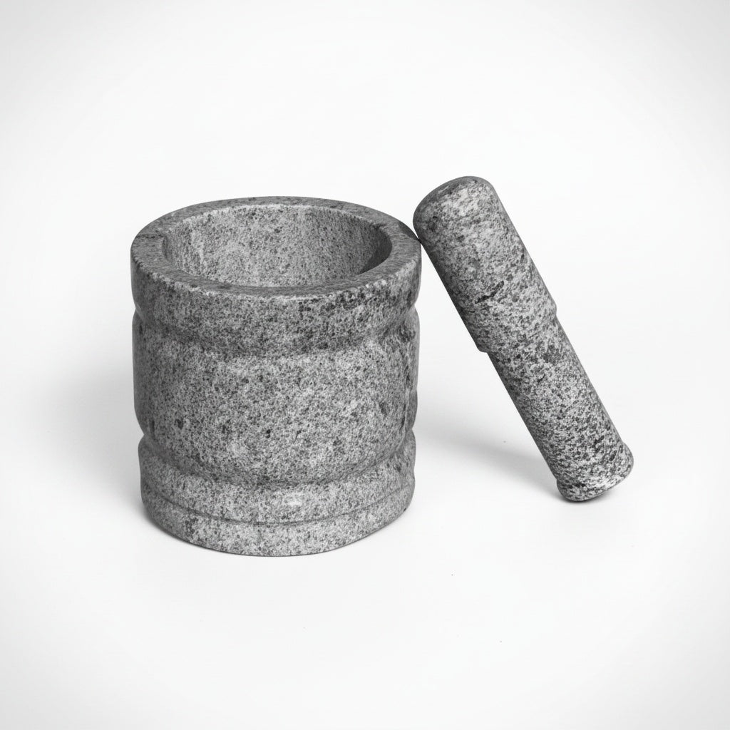 Textured Granite Mortar And Pestle