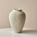 Textured Matte Ceramic Ovoid Vase