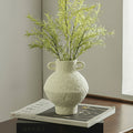 Textured Matte Round Handled Vase