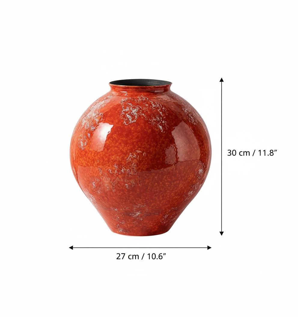 Large red vase dimensions