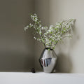 Textured Silver Geometric Vase