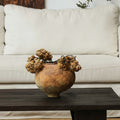 Textured Stoneware Round Vase